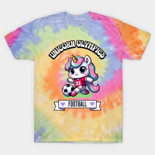 Football Unicorn Olympics ⚽🦄 - Goal! Score with Cuteness! T-Shirt